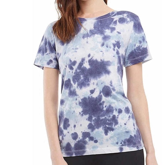 Danskin women's tie dye T shirt, size small. Cotton jersey. Cute pattern blues! - Picture 2 of 4